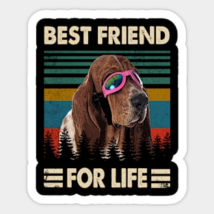 Solemn Sniffers Hound Best Friends For Life Tee for Doggy Aficionados Sticker